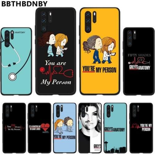 Cute GREY GREYS ANATOMY Black Cell Phone Case For Huawei P9 P10 P20 P30 Pro Lite smart Mate 10 Lite 20 Y5 Y6 Y7 2018 2019