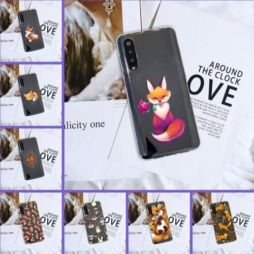 Case For Xiaomi Mi A3 8 PRO Silicone Soft Kawaii Fox Animal Cute Flower Cartoon Back Cover For Xiaomi Mi 9 SE 9T PRO Phone Case