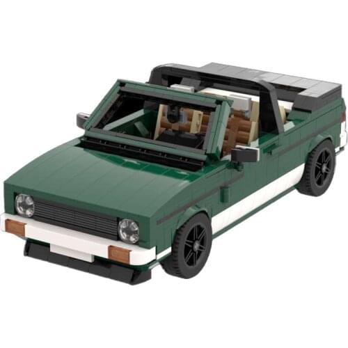 Childrens toy car technology creator Mini Cooper golf convertible sports car MOC building blocks assembly childrens gift