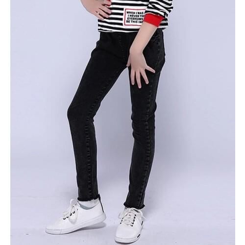 DIDIOO Black Jeans For Girls
