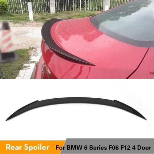 For BMW 6 Series M6 F06 F12 640i 650i 640i Sedan Rear Trunk Spoiler Boot Lip Wing 2012 - 2016 Carbon Fiber / FRP