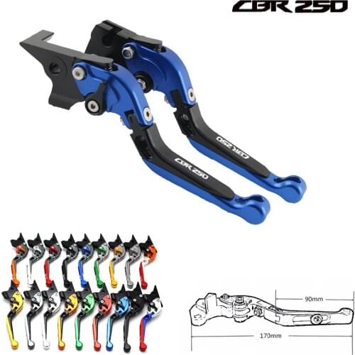 For Honda CBR250 CBR CNC brake clutch lever adjustable folding 1988, 1989, 1990, 1991, 1992, 1993, 1994
