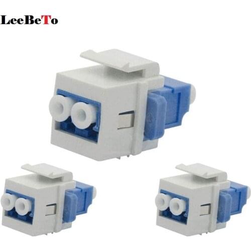 Fiber keystone Jack Snap Fitting Duplex LC Connector Fiber Optic Keystone Jack Adapter