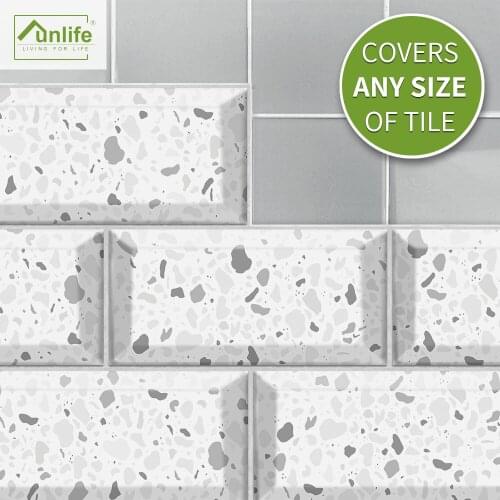 Funlife®Grey Terrazzo Wall sticker Wallpaper DIY Self-Adhesive Decorative Easy to Clean Bathroom Kitchen Backsplash Floor