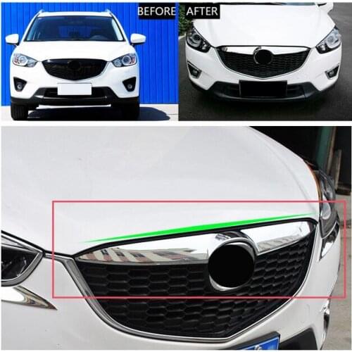 FIT FOR MAZDA CX-5 CX5 2012 -2016 CHROME FRONT MESH GRILL GRILLE COVER TRIM INSERT RADIATOR BONNET GARNISH MOLDING GUARD BAR