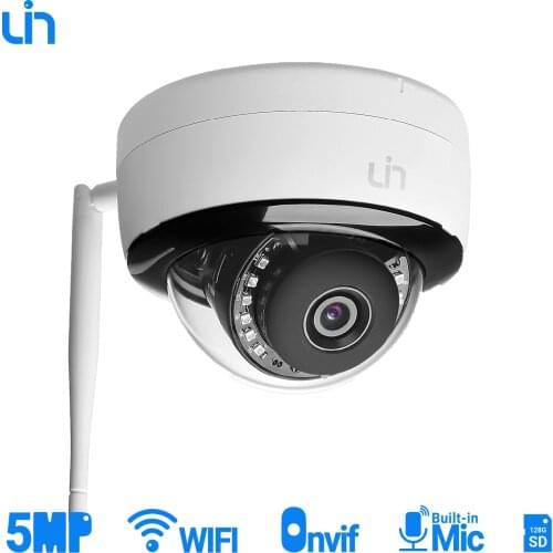 UIN 5MP WiFi IR Security CCTV Lens 2.8 Indoor/Outdoor Built-in Microphone Onvif 20m IP66 Wireless Camera Support SD Card 128G