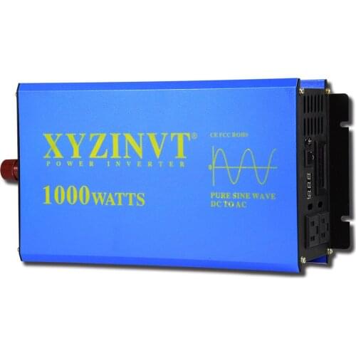 1000w Pure Sine Wave Power Inverter Off-grid Solar Controller Car LED display Battery Charger DC 12V 24V 48V to AC 120V 220V