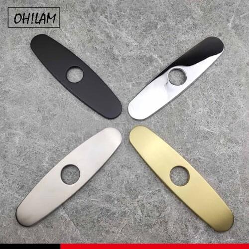 Sink Hole Cover Deck Plate Escutcheon Bathroom or Kitchen Sink Faucet Single Hole Mixer Tap 10 Inch 3-to-1 Hole Cover Deck