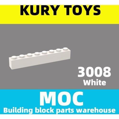 Kury Toys DIY MOC For 3008 100pcs Building block parts For Brick 1 x 8 For toy brick
