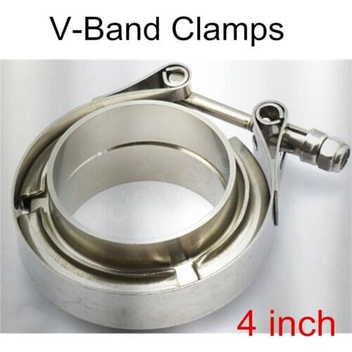 Best selling with flanges 4'' inch Quick VBand clamp kit Auto exhaust pipe V-band clamp kit new arrival