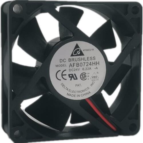 Original authentic AFB0724HH 7 cm 7025 24V 0.22A two-wire variable frequency cooling fan