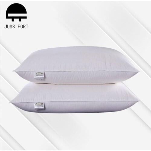 Solid color Goose Down Pillow High Quality Cotton Sleeping Neck Protection Bed Pillows For Home Bedroom Bedding pillows 48x74cm
