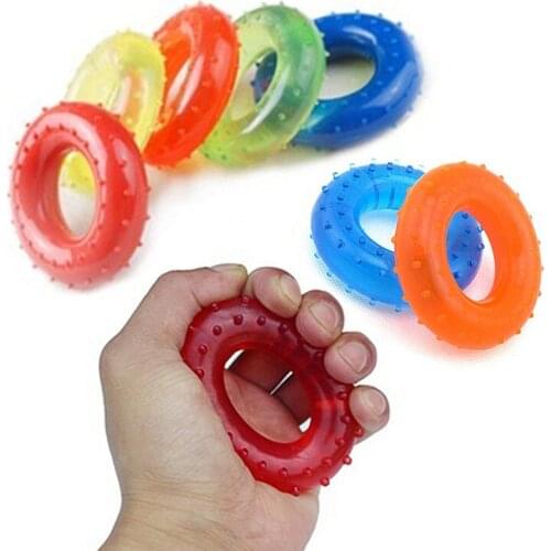 50KG Strength Hand Grip Muscle Power Training Rubber Easy Carrier Hand Grips Fitness Rubber Ring Exerciser Expander Gripper