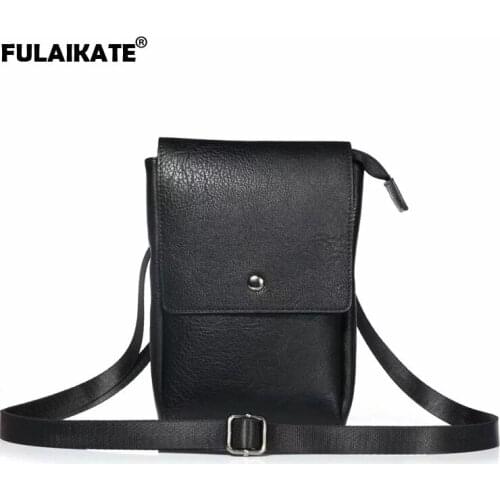FULAIKATE 7.1" Universal Shoulder Bag for Huawei Mate 20X Business Pouch for Xiaomi Mi Max 3 Waist Card Bag for iPhone Xs Max