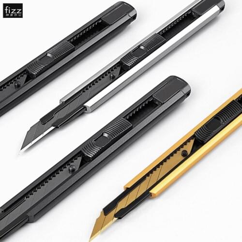 Xiaomi YouPin Fizz Aluminum Alloy Utility Knife Metal Blade Self-locking Design Sharp Angle Pocket Cutter Stationery Supplies