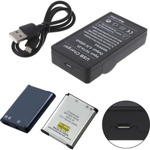 Battery Charger For Nikon EN-EL19 S2500 S2600 S3100 S3300 S4100 S3300 Battery