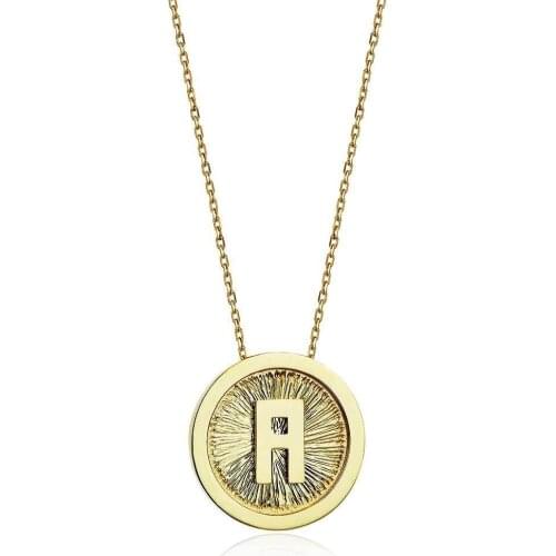 Symbol Gold Letter Gold Necklace Without Stone Charms Elegant Trendy Pendant Magnificent Party Season Stylish Minimal Design