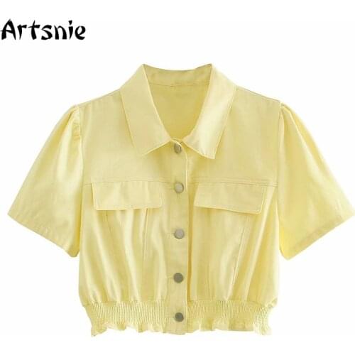 Artsnie Yellow Blouses