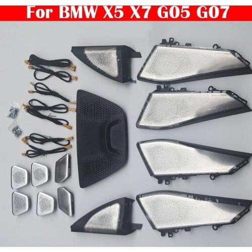 Auto For BMW G05 G07 X5 X7 series Front Rear Door Glow Tweeter Cover Luminous Night Lighting Trim speaker Audio Speaker LED Horn