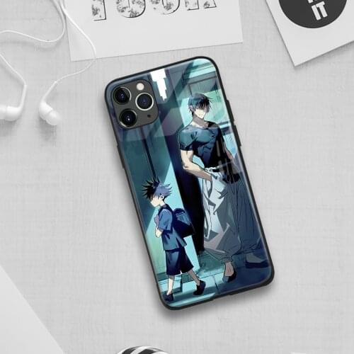 Toji Fushiguro and Megumi Jujutsu Kaisen Soft TPU Glass Phone Case for IPhone SE 6s 7 8 Plus X Xr Xs 11 12 Mini Pro Max Samsung