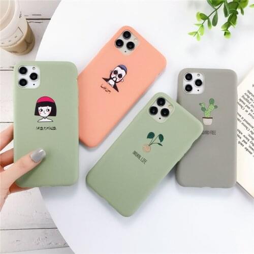 Art Cute Bear Phone Case For iPhone 11 12 Mini Pro 7 8 6 6S Plus X XR XS Max Soft TPU Funny Painting Shockproof CoqueBack Cover