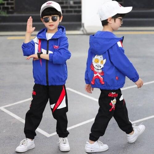 New Spring Autumn Children Cotton Clothes Baby Boys Girls Jacket Pants 2Pcs/sets Infant Kids Fashion Toddler Tracksuits 4-12 Y