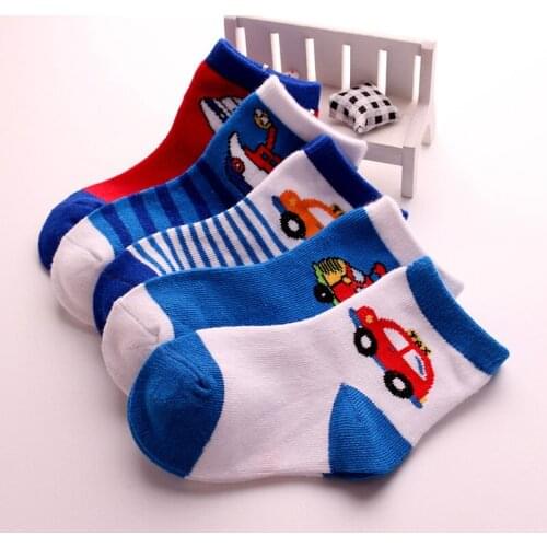Kids Socks Free Shipping Childrens car air ship Cotton Kids Baby boys 1-12Year 5pair/lot new arrived students character