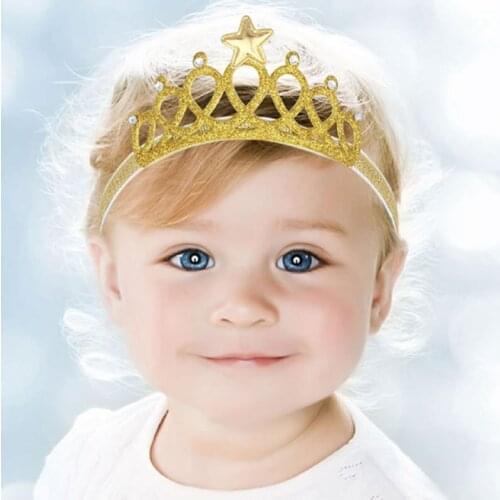 Infants Baby Hair Band Headdress a Year of Age Photo of a Hundred Days Filming Hair Accessories Cute Crown Hair Accessories