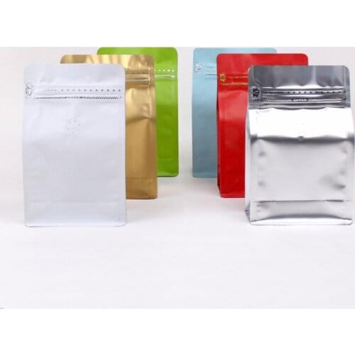 Ferimo 10pcs Eight seal zip lock bag 220g coffee packaging storage bags air valve package candy food kitchen supplies