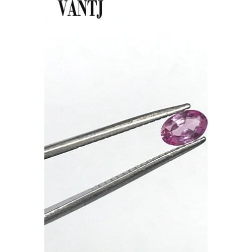 VANTJ Natural Pink Ruby Loose Gemstone Oval 3*5mm for Fine Jewelry Silver Gold Mounting DIY Decoration Jewelry Accessories Gifts