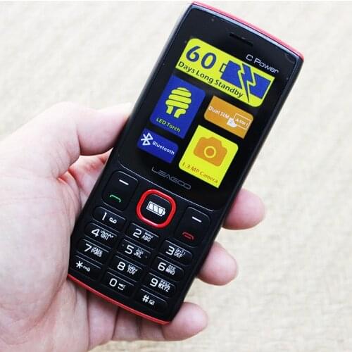 LEAGOO C Power 2G GSM 4000mAh Feature Mobile Phone Dual Card English Arabic Elderly Botton Keyboard Cellphone PK Guophone A6