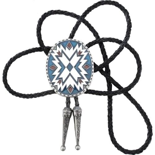 2019 new American original snowflake leather and zinc alloy tie for mens wedding beautiful bolo tie novelty gift