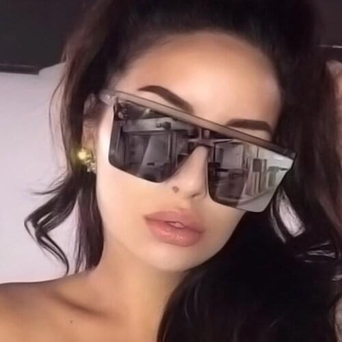 2020 New Classic Vintage Square Sunglasses Woman Siamese Oversized Sunglasses Woman/Men Retro Sunglasses Lentes De Sol Mujer