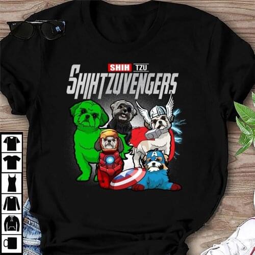 Shih Tzu Shihtzuvengers shirtAvengers T shirtlong sleevetank top Womens T Shirt V Neck T Shirt
