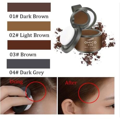 Hair Shadow Color Powder Coverage White Color Thin Hair Instantly Fluffy Black Root Concealer Hair Line Makeup 4 Colors