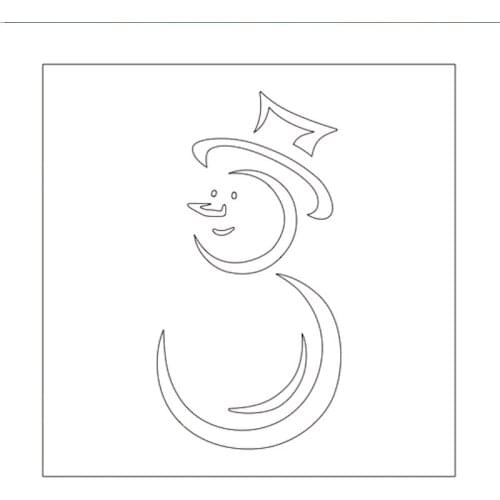 Snowman Pattern Stencils For DIY Scrapbooking Photo Album Paper Cards Crafts Fun Plastic Templates Christmas Decor 2018 New Dies