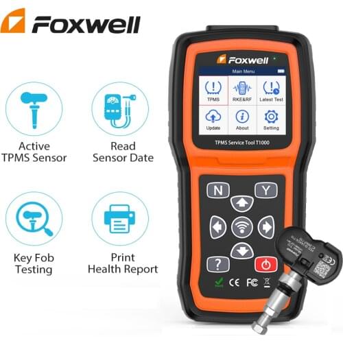 Foxwell T1000 TPMS Trigger Tool Remote Keyless Entry Tire Pressure Monitoring System Activate Program TPMS Sensors Detector