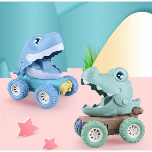 Fun Dinosaur Model Car Stable Structure Kids Gift Toy Animal Shape Return Force Car Interactive Vehicle Toys for Boys