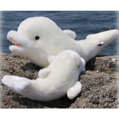 High quality goods cute cartoon white dolphin plush toy soft doll throw pillow Christmas gift b1723