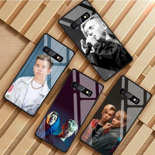 Marcus & Martinus Tempered Glass Phone Case For Samsung Galaxy S8 S9 S10 S20 PLUS J8 J6 J4 2018 NOTE 8 9 10 Cover Shell