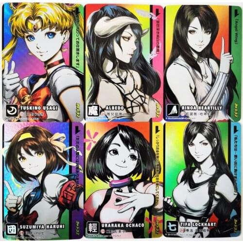 12pcs/set Hand Painted Goddess Series Sailor Moon Robin One Piece Sexy Beauty Hobby Collectibles Game Collection Anime Cards