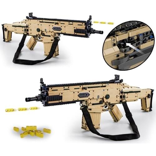1406Pcs DIY Assault Sniper Rifle Gun Model Building Blocks Technical Gun Educational Shooting Game Bricks Toys For Children