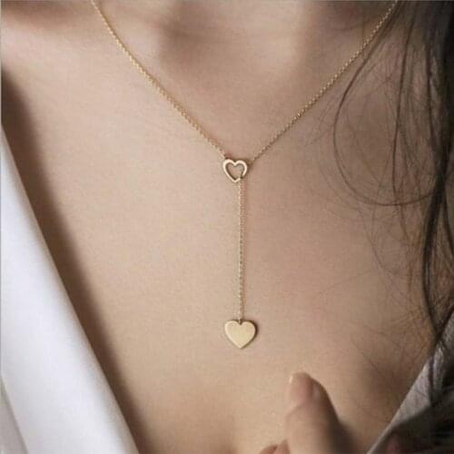 2018 New Trendy Women Heart pendant Choker Necklace chocker Jewelry collana Bijoux Femme Joyas mujer Collier ras du cou