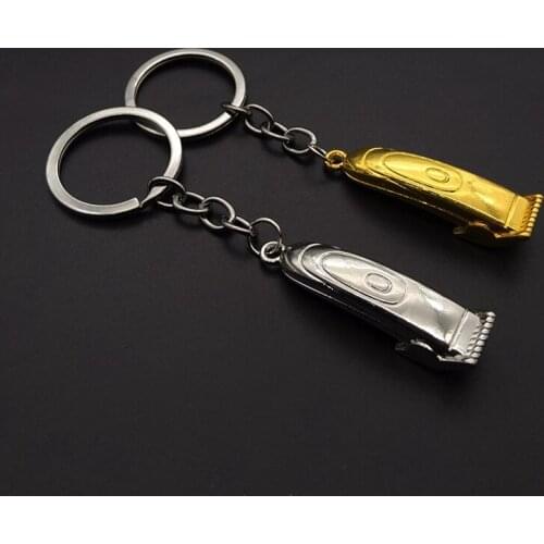 2021 Barber Shop Hair Dresser Keychain Scissors Clipper Hair dryer keychain Shaver Pendant Keyring Hair Dresser Jewellery Gift