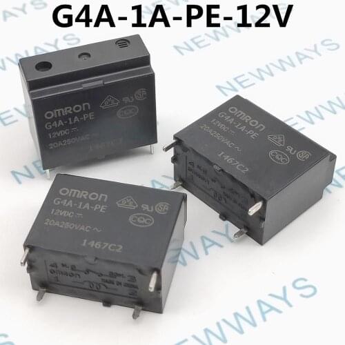 5Pcs/Lot Relay G4A-1A-Pe 12Vdc 12V 20A Dip4 New And Original