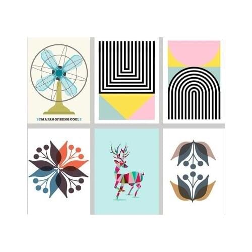 Geometry Abstract Nordic Poster Prints Minimalist Wall Art Canvas Painting Modern Picture Home Decor Room Cartoon Fan Kids Boys