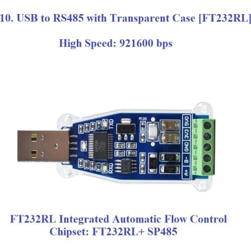 USB to RS485 RS422 Module Adapter, USB to 485 422 Communication Module Converter with FT232 CP2102 CH340 Chip