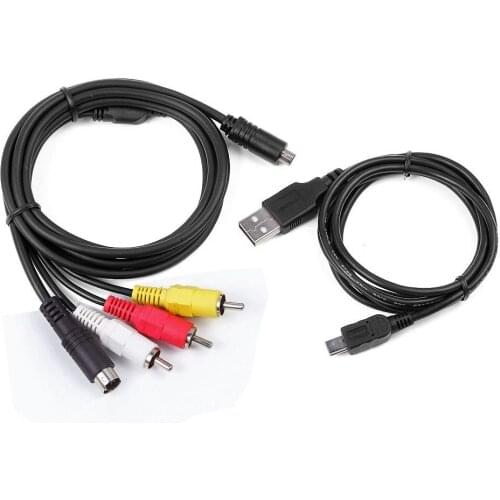 AV A/V TV Video + USB Data SYNC Cable For SONY Camcorder Handycam DCR-SX40/e/l/r