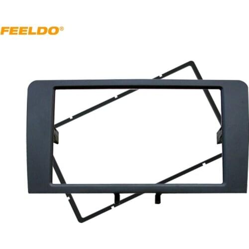 FEELDO Car 2DIN Stereo Radio Panel Fascia Frame For AUDI A3 2003-2008 A3 (8P/8PA) 2008-2012 Refitting Dash Fitting CD Frame Trim