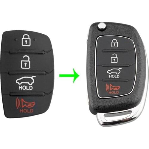 Car Flip Key Shell Case 4 Buttons Flip Folding Remote Pad for Hyundai Hyundai I30 i35 iX20 Solaris Verna for Kia RIO K2 K5 Sport